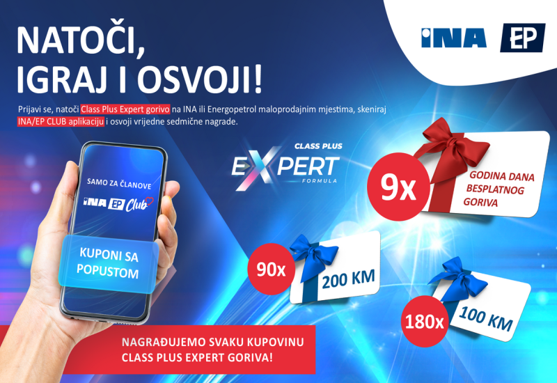 Nagradna igra u kojoj nagrađujemo svako točenje Class Plus Expert goriva!